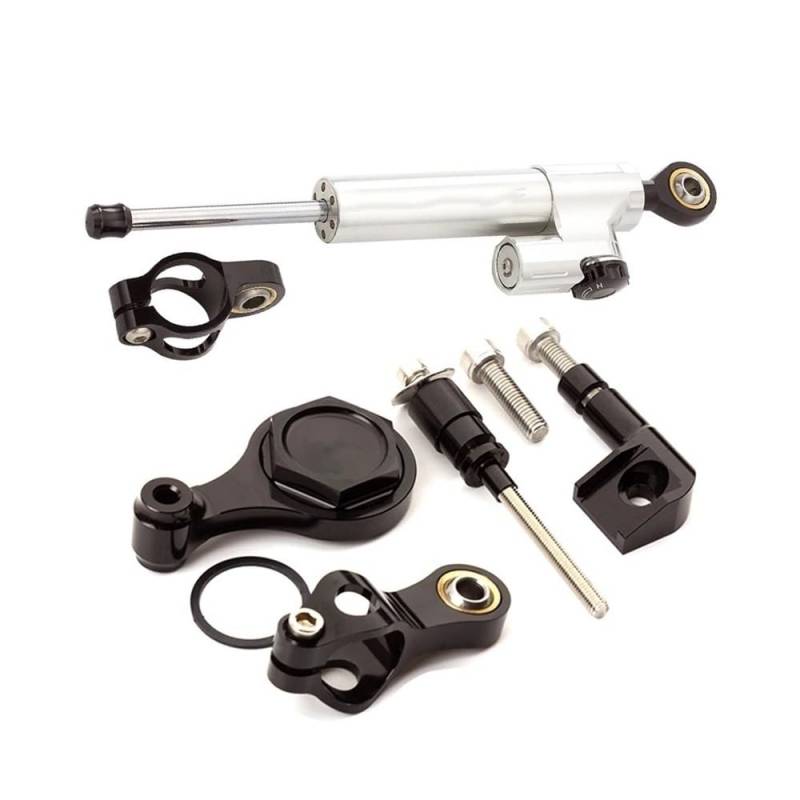 DINGYIG Einstellbarer Linearer Umgekehrter Lenkungsdämpfer Mit Halterungsunterstützung Für YZFR6 Für YZF Für R6 2006–2020 Stabilisator(Color-023) von DINGYIG