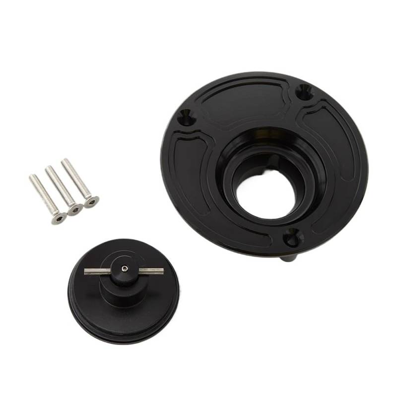 DINGYIG Für 636 Für Z750 Für Z1000 Für ZX-6RR 2003-2006 2005 2004 2003 Motorrad Öl Kappe Gas Tank Kappen Abdeckung Tankdeckel(Black) von DINGYIG
