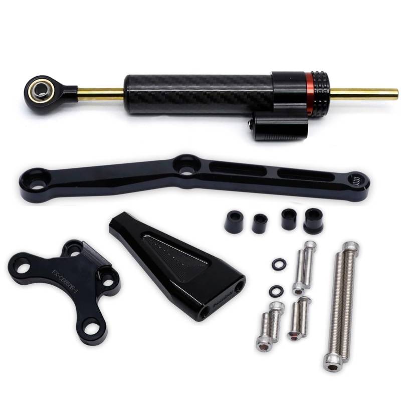 DINGYIG Für CB650R Für CB 650R 2018-2023 Motorrad Lenkungsdämpfer Stabilisator Halterung Montagesatz Stabilisator(Damper n Bracket A) von DINGYIG
