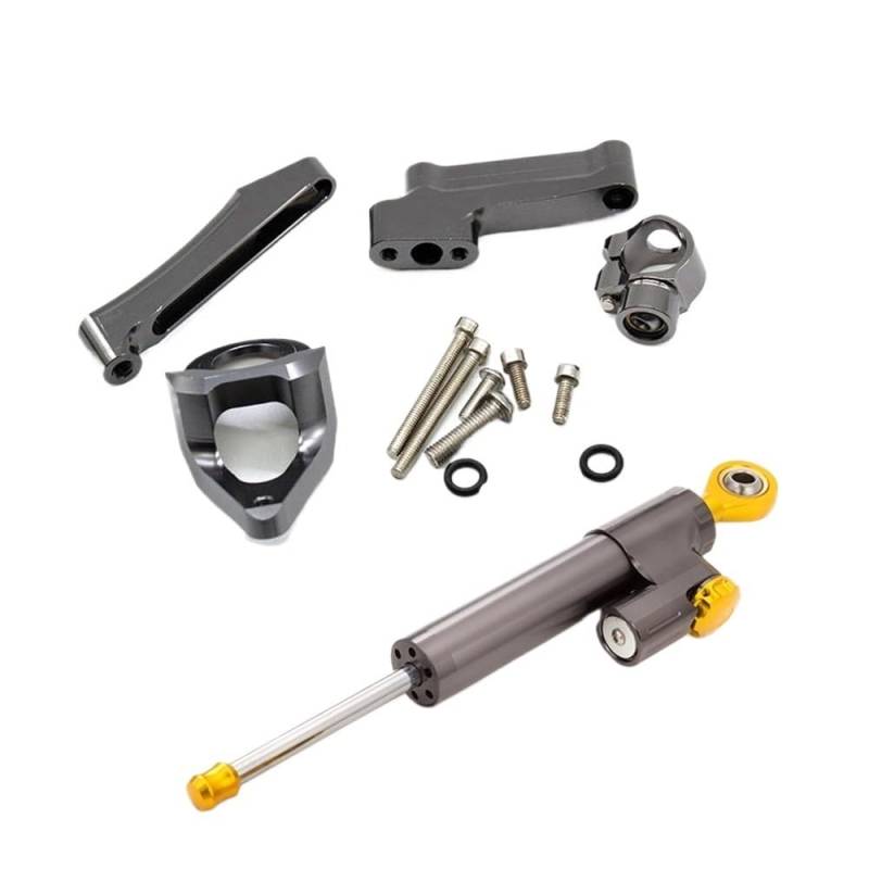 DINGYIG Für GSX1300R Für Hayabusa 1300 Für GSX 1300R 1998-2019 Motorrad Stabilisator Lenkung Dämpfer Montage Halterung Kit Stabilisator(Damper n Bracket E) von DINGYIG