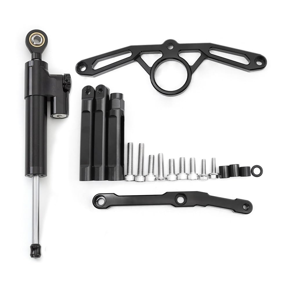 DINGYIG Für MT-09 Für MT09 Für MT 09 2021 2022 2023 Motorrad Stabilisator Lenkung Dämpfer Halterung Montage Kit Stabilisator(Damper n Bracket D) von DINGYIG