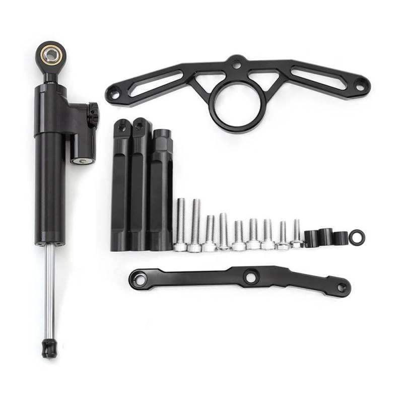 DINGYIG Für MT-09 Für MT09 Für MT 09 2021 2022 2023 Motorrad Stabilisator Lenkung Dämpfer Halterung Montage Kit Stabilisator(Damper n Bracket D) von DINGYIG