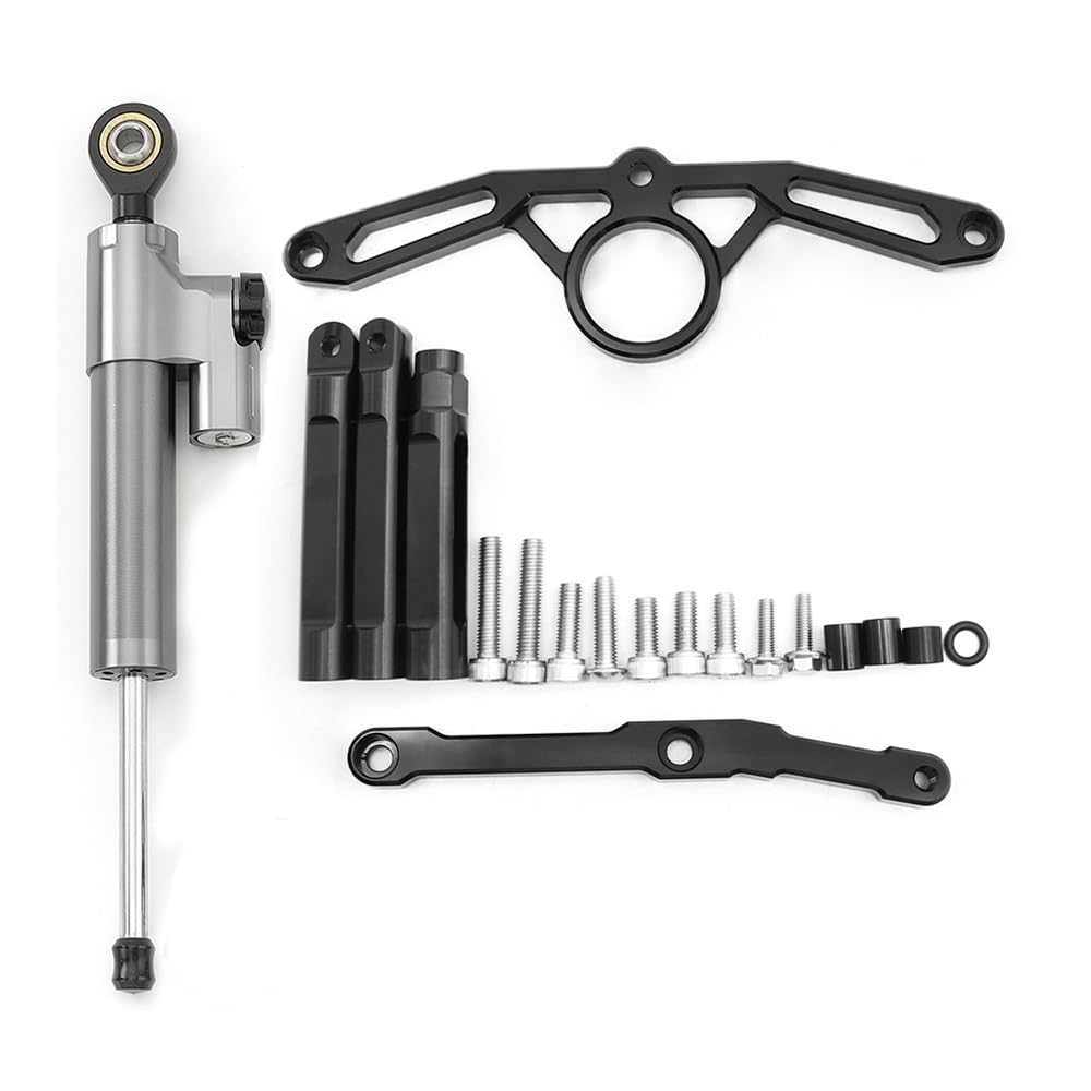 DINGYIG Für MT-09 Für MT09 Für MT 09 2021 2022 2023 Motorrad Stabilisator Lenkung Dämpfer Halterung Montage Kit Stabilisator(Damper n Bracket E) von DINGYIG
