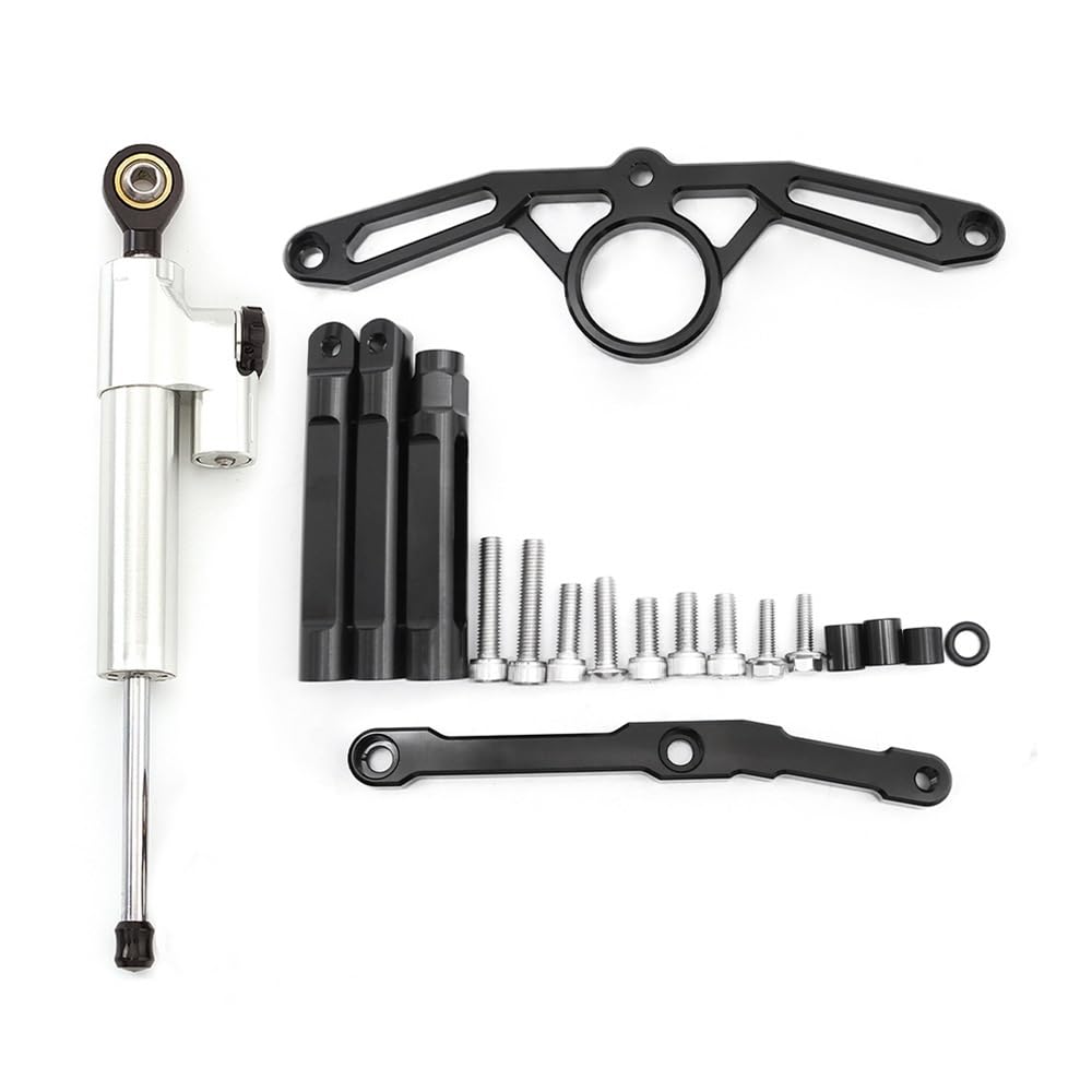 DINGYIG Für MT-09 Für MT09 Für MT 09 2021 2022 2023 Motorrad Stabilisator Lenkung Dämpfer Halterung Montage Kit Stabilisator(Damper n Bracket F) von DINGYIG