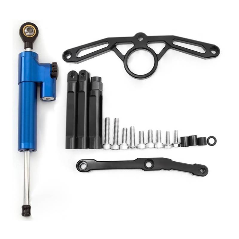 DINGYIG Für MT-09 Für MT09 Für MT 09 2021 2022 2023 Motorrad Stabilisator Lenkung Dämpfer Halterung Montage Kit Stabilisator(Damper n Bracket G) von DINGYIG