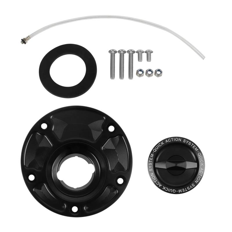 DINGYIG Für MT07 Für MT09 Für MT-07 Für FZ07 09 Für MT-09 SP Für MT 07 09 Für MT10 Für MT03 Motorrad Tank Caps Gas Abdeckung Tankdeckel(Black) von DINGYIG