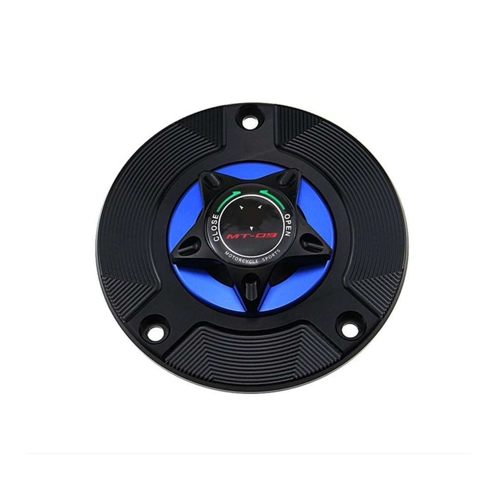 DINGYIG Für MT09 Für FZ09 Für MT-09 Für FZ-09 2014-2019 Motorrad Tankdeckel Abdeckung Zubehör Tankdeckel(Blue) von DINGYIG