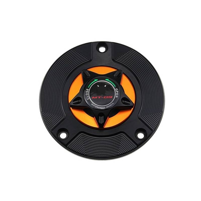 DINGYIG Für MT09 Für FZ09 Für MT-09 Für FZ-09 2014-2019 Motorrad Tankdeckel Abdeckung Zubehör Tankdeckel(Orange) von DINGYIG