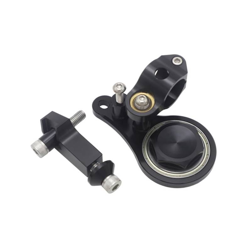 DINGYIG Für Ninja Für ZX-6R Für ZX6R 2005 2006 Motorrad Lenkung Dämpfer Halterung Stabilisator Linear Mount Unterstützung Kit Stabilisator(Black) von DINGYIG