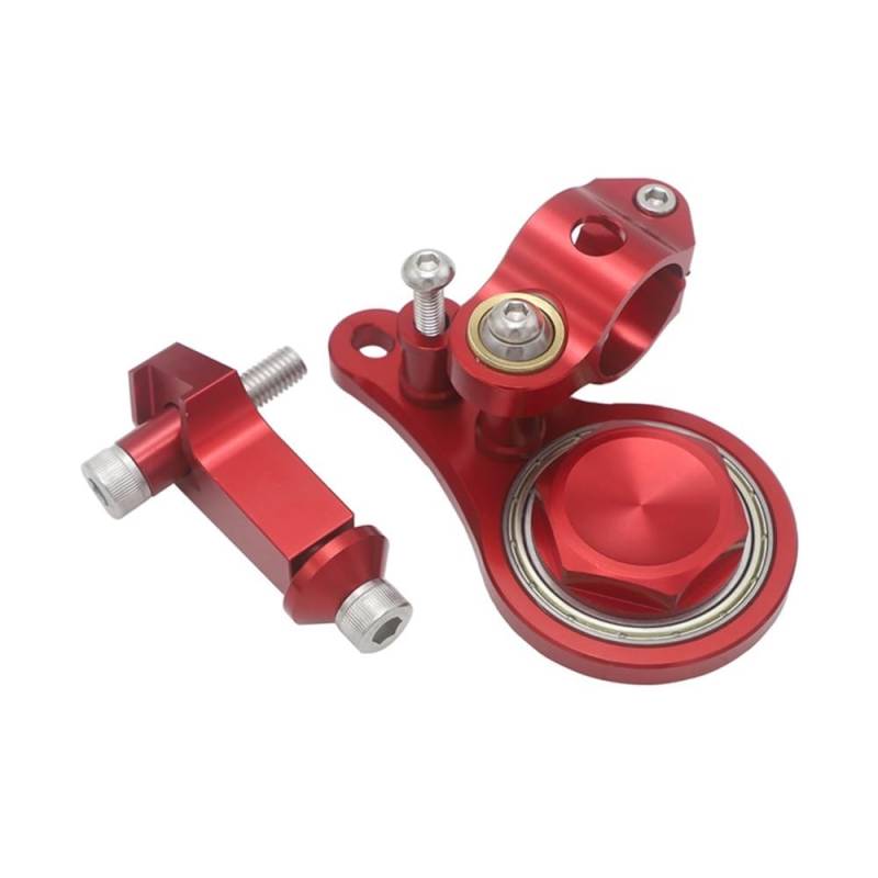 DINGYIG Für Ninja Für ZX-6R Für ZX6R 2005 2006 Motorrad Lenkung Dämpfer Halterung Stabilisator Linear Mount Unterstützung Kit Stabilisator(Red) von DINGYIG