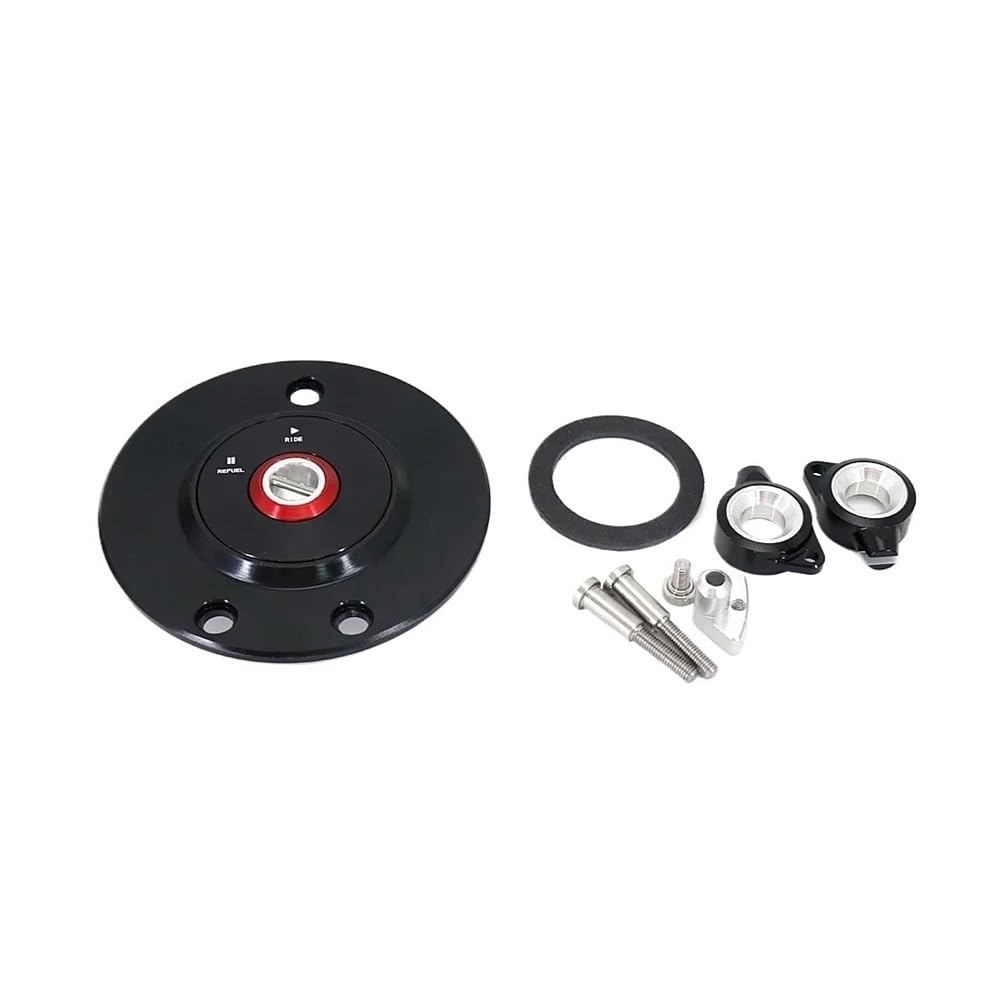 DINGYIG Für S1000RR Für S1000 RR Für S 1000 RR Für S1000rr 2009-2022 Motorrad Gas Tank Caps Abdeckung Zubehör Tankdeckel(Black - red) von DINGYIG