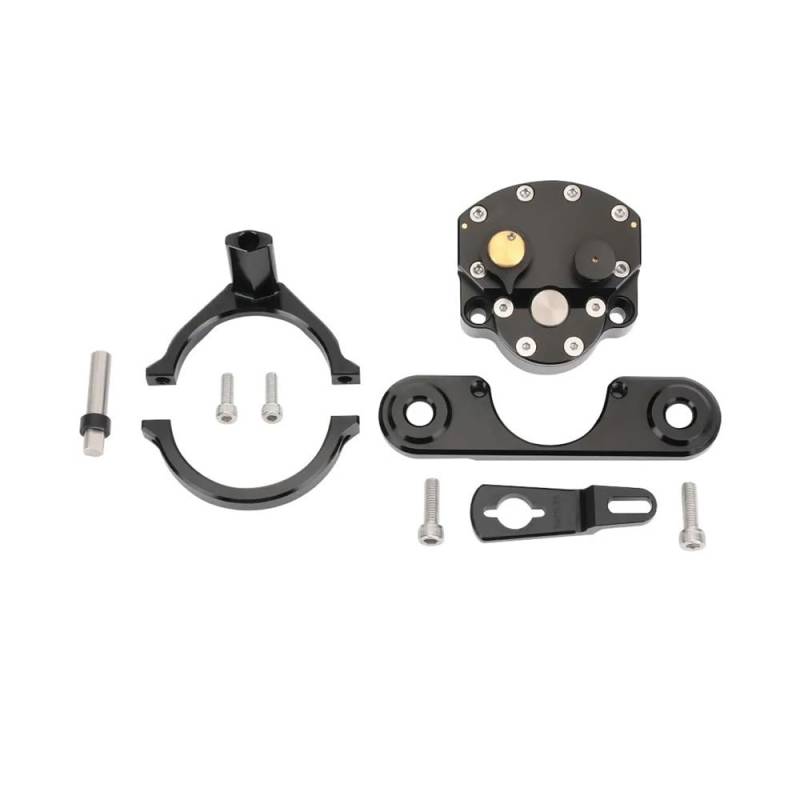 DINGYIG Für Tuareg 660 2021-2024 Lenkung Dämpfer Stabilisator Motorrad Absorber Umgekehrt Sichere Lenker Riser Halterung Stabilisator(Black) von DINGYIG