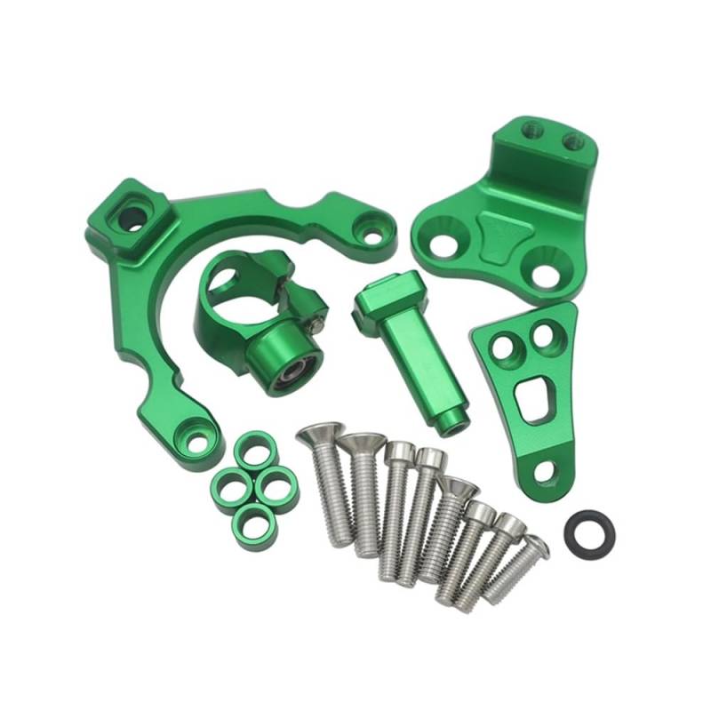 DINGYIG Für Z900 Für Z 900 2017-2019 Motorrad Lenkung Dämpfer Halterung Stabilisator Linear Mount Unterstützung Kit Stabilisator(Green) von DINGYIG