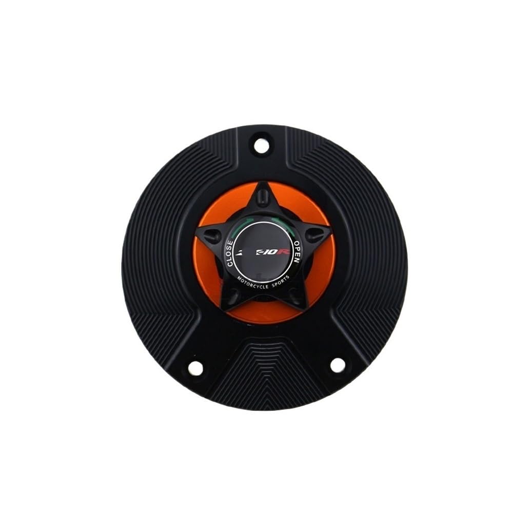 DINGYIG Für ZX-10R Für Ninja 2006-2016 Motorrad Gas Tank Cap Abdeckung Zubehör Tankdeckel(Orange) von DINGYIG