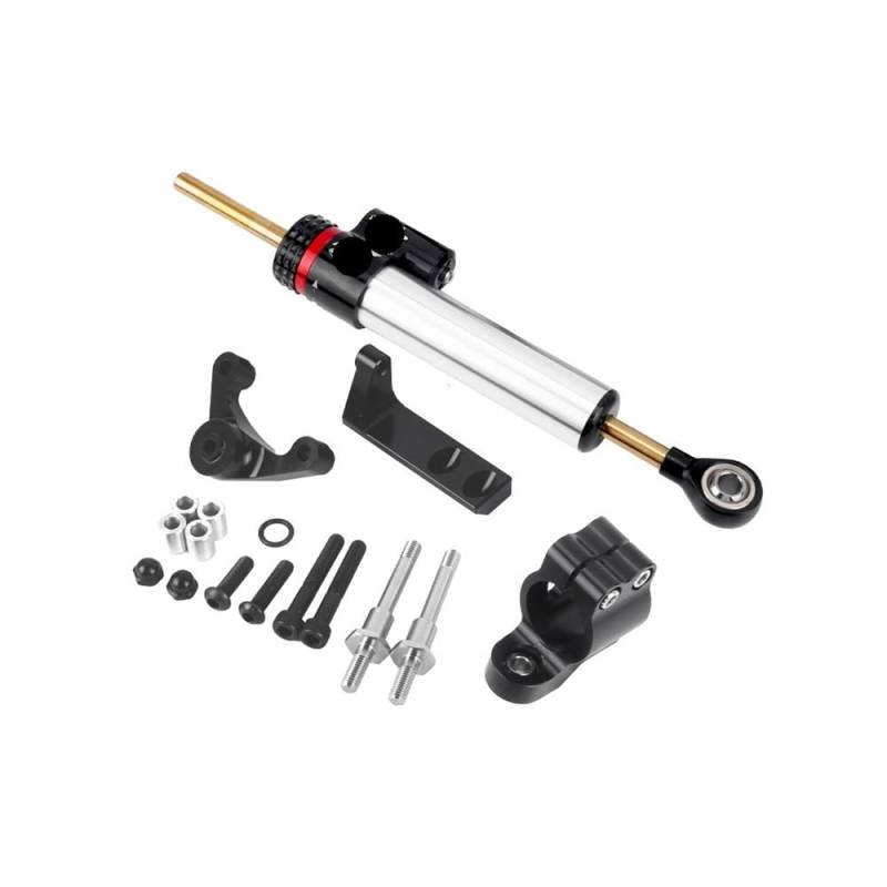 DINGYIG Motorrad Lenkung Stabilisieren Dämpfer Halterung Motorrad Für Hypermotard 821 2013-2015 Stabilisator(Set color-03) von DINGYIG