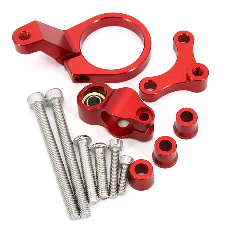 DINGYIG Motorrad Lenkungsdämpfer Halterung Stabilisator Linear Mount Support Kit Für CBR650R Für CBR 650 Für CBR650 R Für CBR 650R 2019-2020 Stabilisator(Red) von DINGYIG