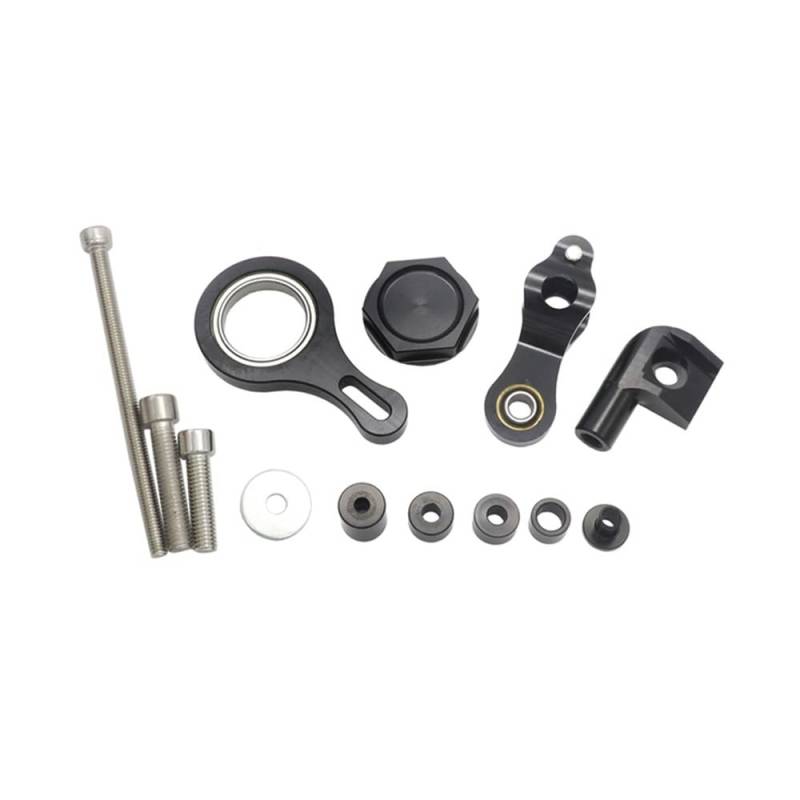 DINGYIG Motorrad Lenkungsdämpfer Halterung Stabilisator Linear Mount Support Kit Für YZF Für R1 Für YZFR1 2002–2017 Stabilisator(Black) von DINGYIG