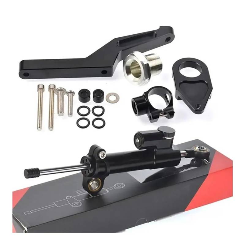 DINGYIG Motorrad Lenkungsdämpfer Stabilisator & Halterung Mount Kit Für Ninja Für ZX-6R Für ZX6R 2009-2022 Stabilisator(1 Set-color-02) von DINGYIG