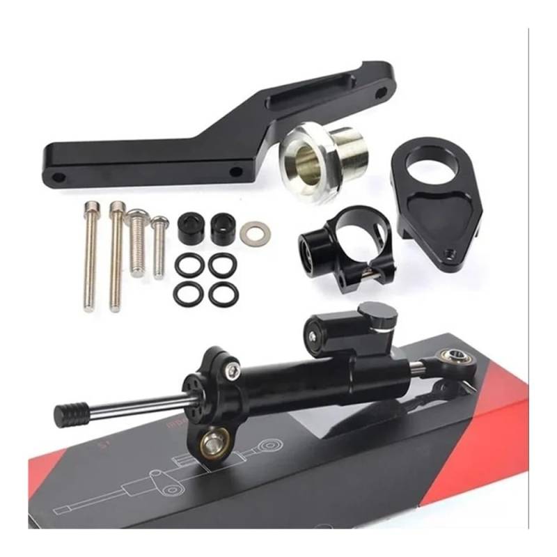 DINGYIG Motorrad Lenkungsdämpfer Stabilisator & Halterung Mount Kit Für Ninja Für ZX-6R Für ZX6R Für ZX 6R 636 2009-2022 Stabilisator(Color 02) von DINGYIG