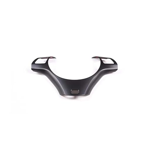 DINGZEN Lenkrad Zierrahmen Aufkleber Auto-Lenkradknopf-Dekorationsrahmenverkleidung für 1er 3er E82 E84 E87 E90 E92 E93 2004-2012 Innenzubehör(Matte Black) von DINGZEN