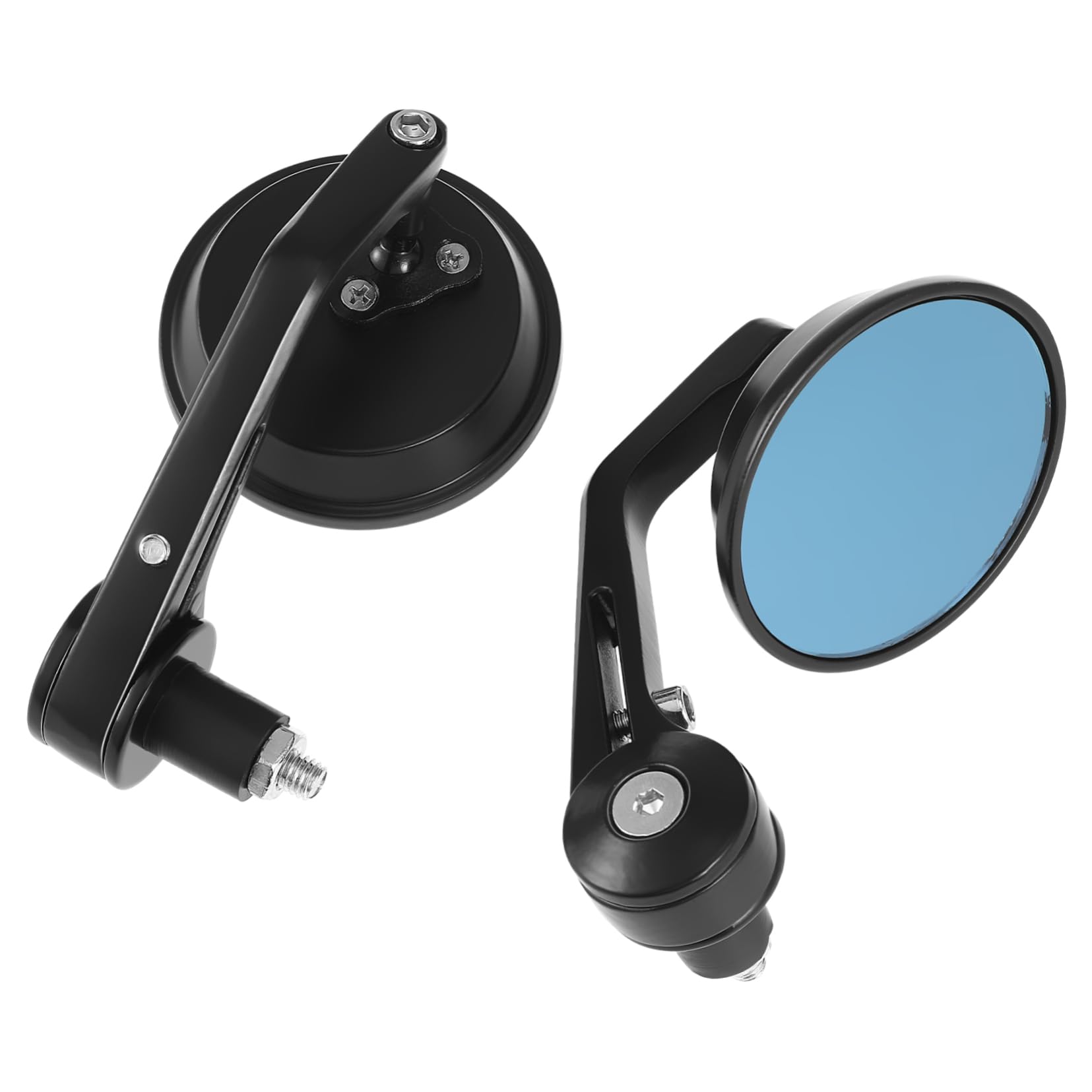DINHEAROM 1Paar Lenkerspiegel Runde Bar End Rückspiegel mit Einstellbarem Material Kratzfestes Design für Sichere Sicht Kompatibel mit Verschiedenen Motorrädern DINHEAROM 1Paar Lenkerspiegel Runde Bar End Rückspiegel mit Einstellbarem Material Kratzfestes Design für Sichere Sicht Kompatibel mit Verschiedenen Motorrädern von DINHEAROM