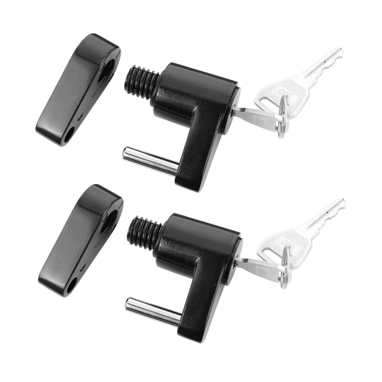 DINHEAROM 2Sätze Anhänger Hitch Koppler Pin Diebstahlschutz für Wohnwagen und Pkw Anhänger Kompakt und Einfach zu Bedienen Robustes Design von DINHEAROM