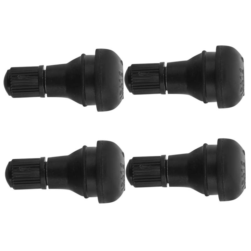 DINHEAROM 4 Stück Ventilschäfte Tubeless Tr412 Bulk Gummi Snap-in Ventilschäfte Für Schwarzes Ersatzwerkzeug Für Auto Tubeless Ersatz von DINHEAROM