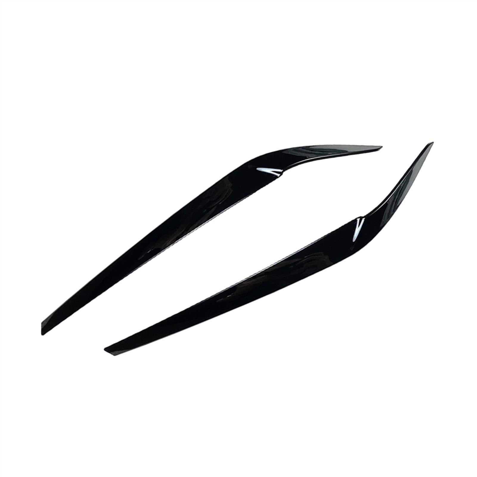 DIQUA Frontscheinwerfer Augenlid Augenbraue Borte Abdeckung Fit for BMW 5 Series G30 G31 G38 F90 M5 525I 530I 540I 2017-2021 Auto Aufkleber Autoscheinwerfer-Stirn (Size : Gloss Black) von DIQUA