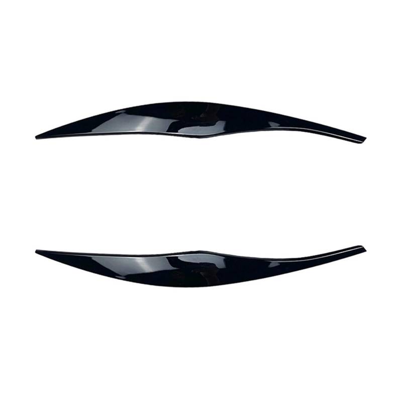 KMLONG Glänzende schwarze Scheinwerfer, Augenbrauen, Augenlider, passend for BMW 3er E90 E91 320I 330I 05–12, Abdeckung Wimpern, Kopflicht-Aufkleber Autoscheinwerfer-Stirn von DIQUA