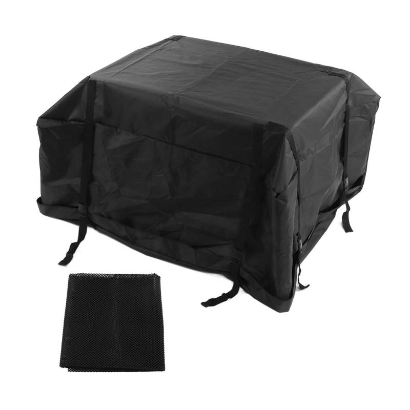 Autodach-Gepäcktasche, Sonnenschutz, Faltbare Dachgepäcktasche mit Rutschfester Matte für Fahrzeuge, 425 l, Oxford-Stoffmaterial, großes Fassungsvermögen für Familienreisen von DIRBAK