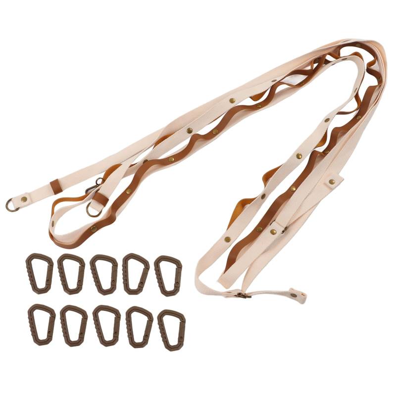 Campsite Storage -Gurt Wäscheleine Outdoor Hanges Lanyard Organizer Seil mit D -Haken für Campingausrüstung Hängematte Hochfächtige Material Verstellbare Länge Multi -Gebrauch für von DIRBAK