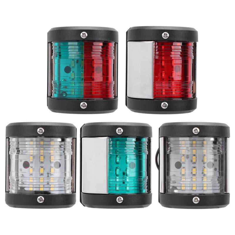 DIRBAK 5pcs Boot LED Navigation Leichtes Set Green Starboard Red Port White Heck IP66 bewertet für 12m -Schiffe 12V - 24 V von DIRBAK