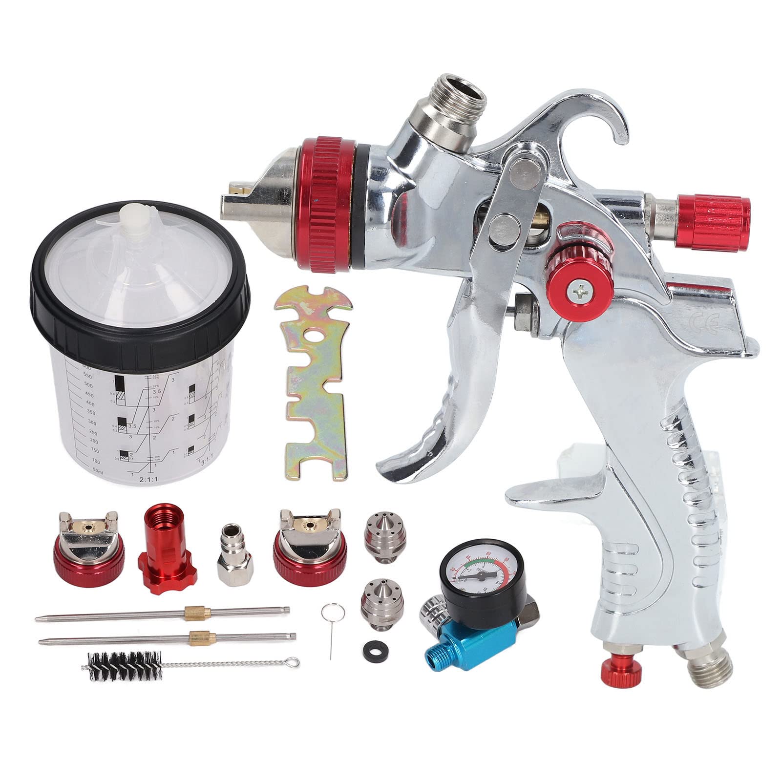 DIRBAK HVLP -Kfz -Lack -Sprühpistole mit 3 Größe Düse Schwerkraft Auto -Lack -Spray -Torch -Kit G1/4 Lufteinlass für Automobilmöbel Industriegebrauch Aluminiumlegierung DIRBAK HVLP -Kfz -Lack -Sprühpistole mit 3 Größe Düse Schwerkraft Auto -Lack -Spray -Torch -Kit G1/4 Lufteinlass für Automobilmöbel Industriegebrauch Aluminiumlegierung von DIRBAK