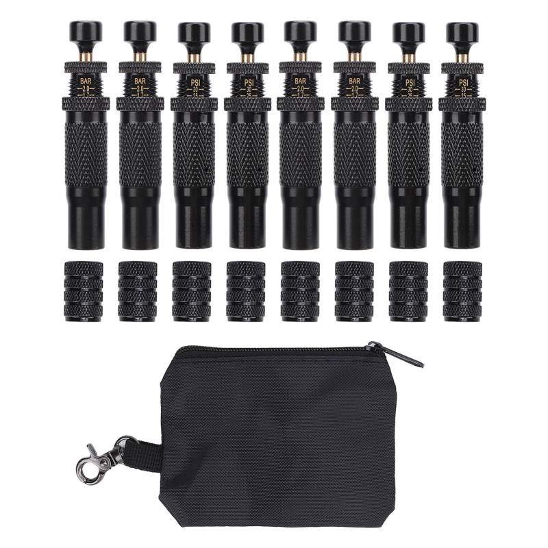 DIRBAK Reifendeflator -Ventil -Kit Einstellbares Auto Stopp Hochfestigkeit Kupfer 10 bis 30 psi Range Schnellfreisetzung Reifenluft -Down -Werkzeug für Offroad 4x4 Fahrzeuge 8pcs von DIRBAK