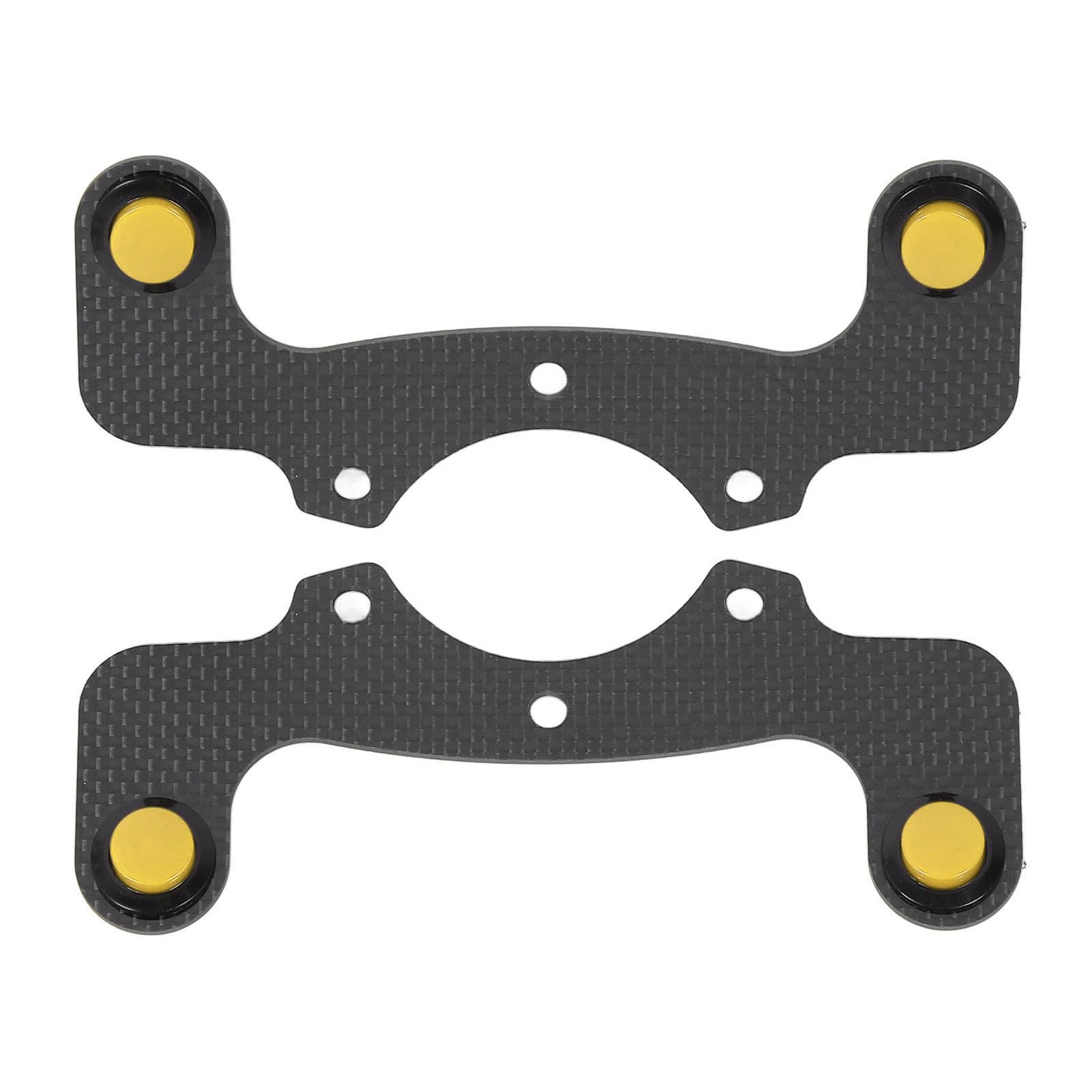 Lenkrad-Hupen, Kohlefaser, verbesserte Funktionalität, externer Hupen-Satz, Ersatz für Nardi-Lenkrad mit 6 Schrauben, 2-teiliges Set (Yellow Button) von DIRBAK