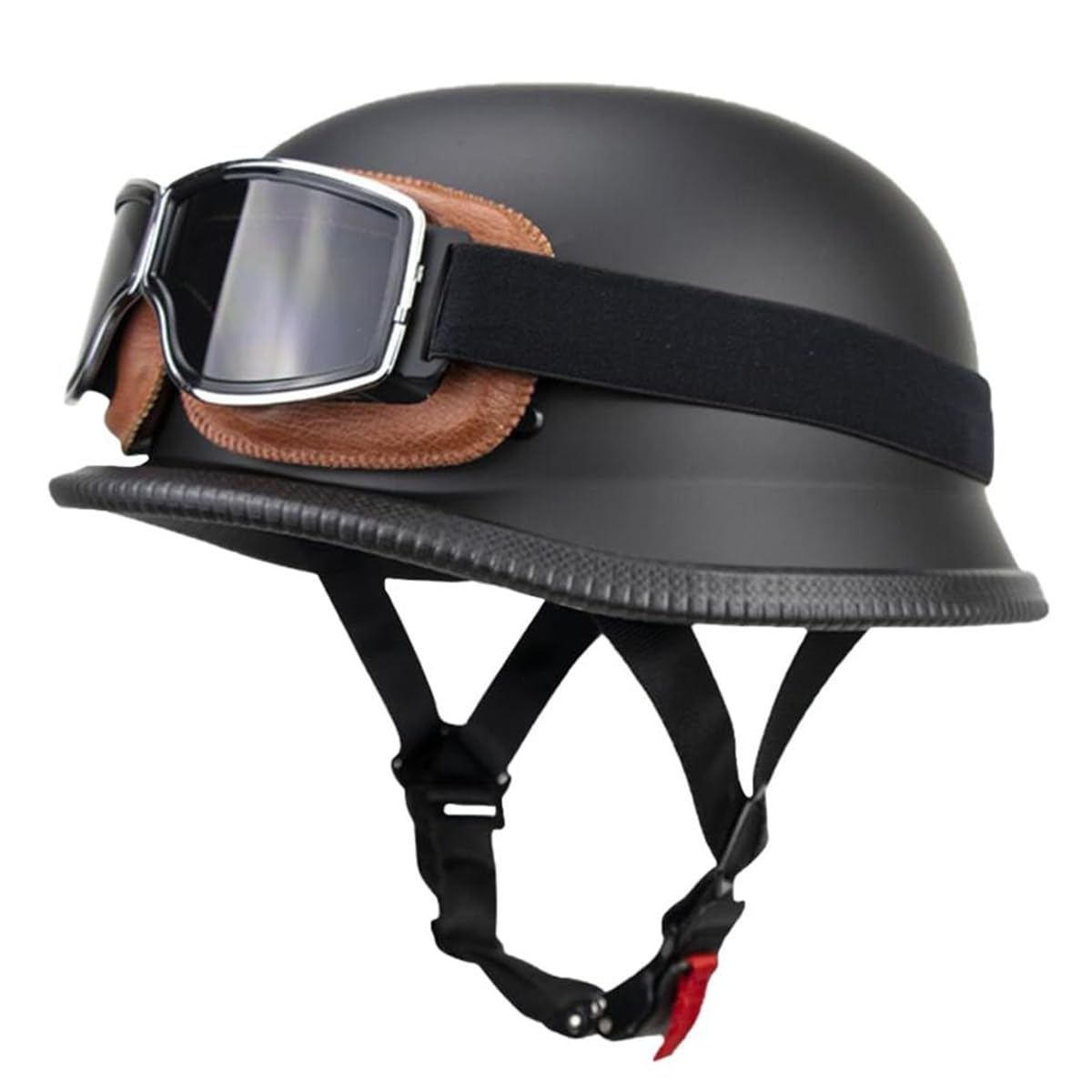 Deutsch Helm Halboffenen Vintage Öffnen Motorradhelm Halb-Helm ECE-Zertifizierung Chopper Helm mit Sonnenbrille für Mopeds Cruiser Vintage Jet Helm Schnellverschlussschnallen M-XXL Deutsch Helm Halboffenen Vintage Öffnen Motorradhelm Halb-Helm ECE-Zertifizierung Chopper Helm mit Sonnenbrille für Mopeds Cruiser Vintage Jet Helm Schnellverschlussschnallen M-XXL von DIRERTYS