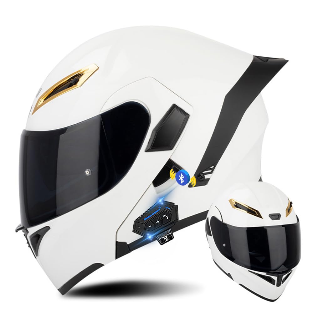 Klapphelm mit Bluetooth, Bluetooth Integralhelm Motorradhelm mit Doppelvisier, ECE Zertifiziert Lila Helm für Erwachsene Frauen Männer Hohe Qualität Helm, Roller-Mofa -Moped-Helm Klapphelm mit Bluetooth, Bluetooth Integralhelm Motorradhelm mit Doppelvisier, ECE Zertifiziert Lila Helm für Erwachsene Frauen Männer Hohe Qualität Helm, Roller-Mofa -Moped-Helm von DIRERTYS