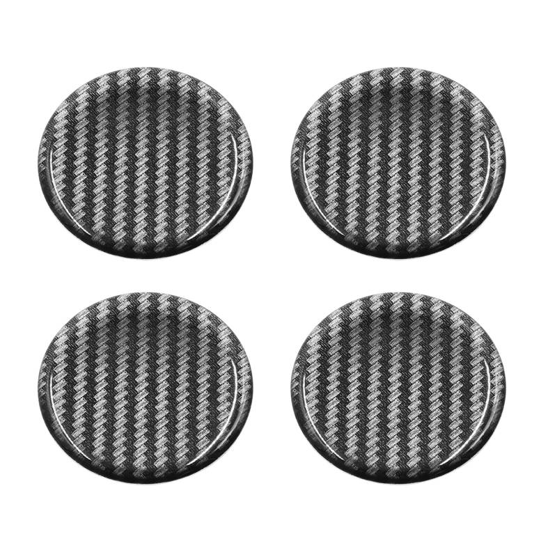 4 Stück Auto-Radkappen Aufkleber für Skoda 52mm, Radaufkleber,Hitzebeständiger Radnaben Mitteldeckel Ersatz,65mm von DISANSHAO