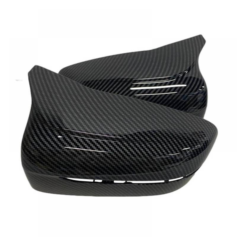 1 Paar Austauschspiegelabdeckungen, kompatibel mit der Rückansicht des Seitenstürflügels für verschiedene 4 5 7-Serie-Modelle G12 G12 G15 G16 G30 G31(Carbon fiber pattern) von DIWUCXCA