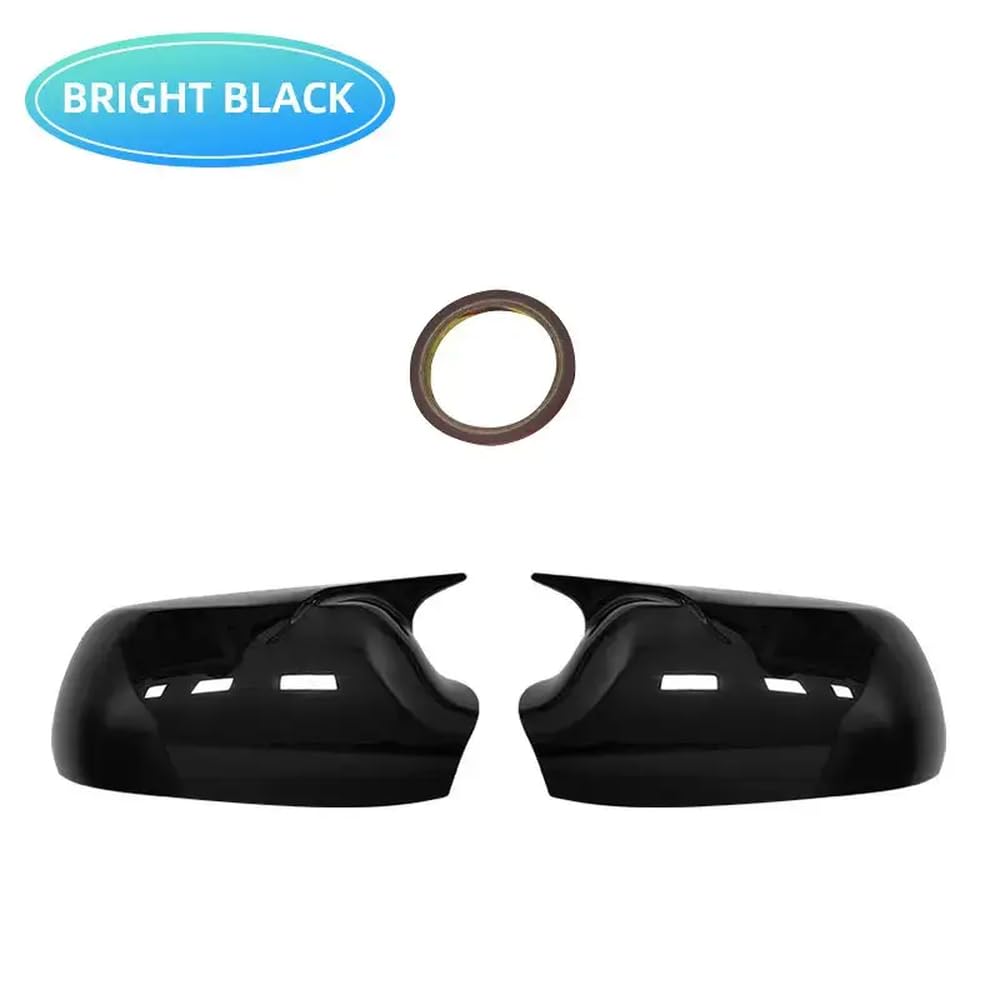 3 Rückspiegelabdeckungsabdeckung kompatible Autozubehörspiegelschale zum Umkehren(Bright black) von DIWUCXCA