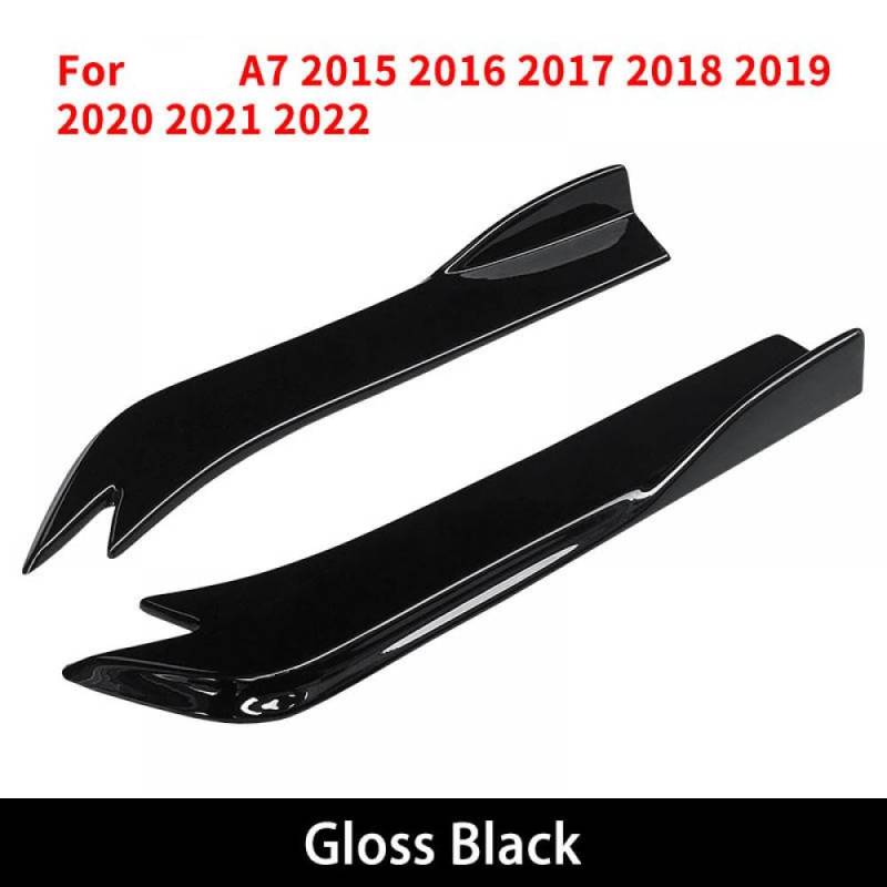 Auto Heck -Stoßstangen -Splitter Schürzen Kofferraum Lippenspoiler Canard Flügel Diffusor Wickelwinkelschutzkompatibel mit A7 2015 2016 2019 2021 2022(Gloss Black) von DIWUCXCA