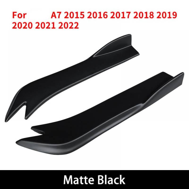 Auto Heck -Stoßstangen -Splitter Schürzen Kofferraum Lippenspoiler Canard Flügel Diffusor Wickelwinkelschutzkompatibel mit A7 2015 2016 2019 2021 2022(Matte Black) von DIWUCXCA