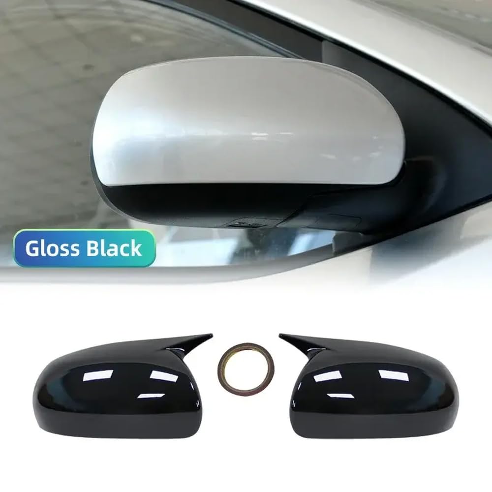 Auto Rückspiegel -Abdeckkappen für Fahrer und Beifahrerseite in Schwarz mit Cerato K3(Bright black) von DIWUCXCA