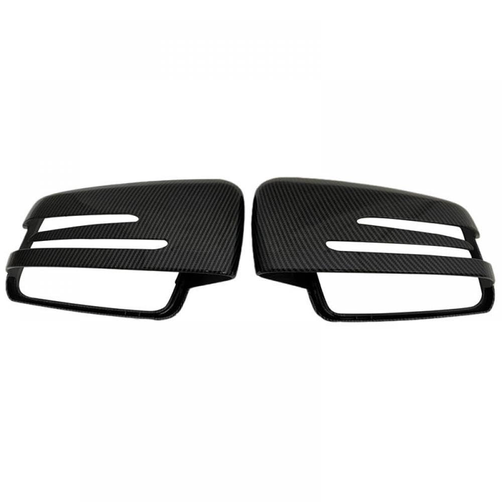 Black Side Mirror Cap Covers kompatibel mit verschiedenen Modellen W176 W246 W212 W204 C117 X156 X204 W221 C218 A B C E S CLA GLA GLK -Serie(Carbon fiber pattern) von DIWUCXCA