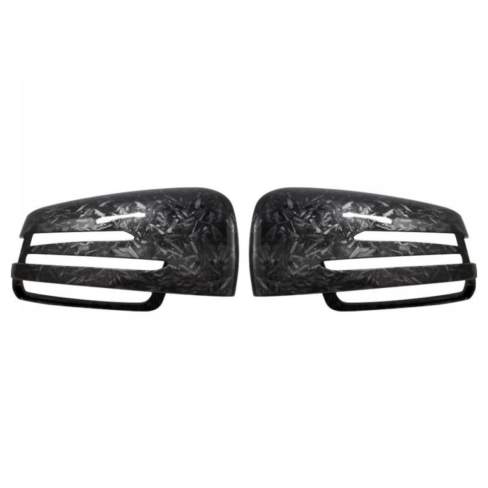 Black Side Mirror Cap Covers kompatibel mit verschiedenen Modellen W176 W246 W212 W204 C117 X156 X204 W221 C218 A B C E S CLA GLA GLK -Serie(Forged Carbon Look) von DIWUCXCA