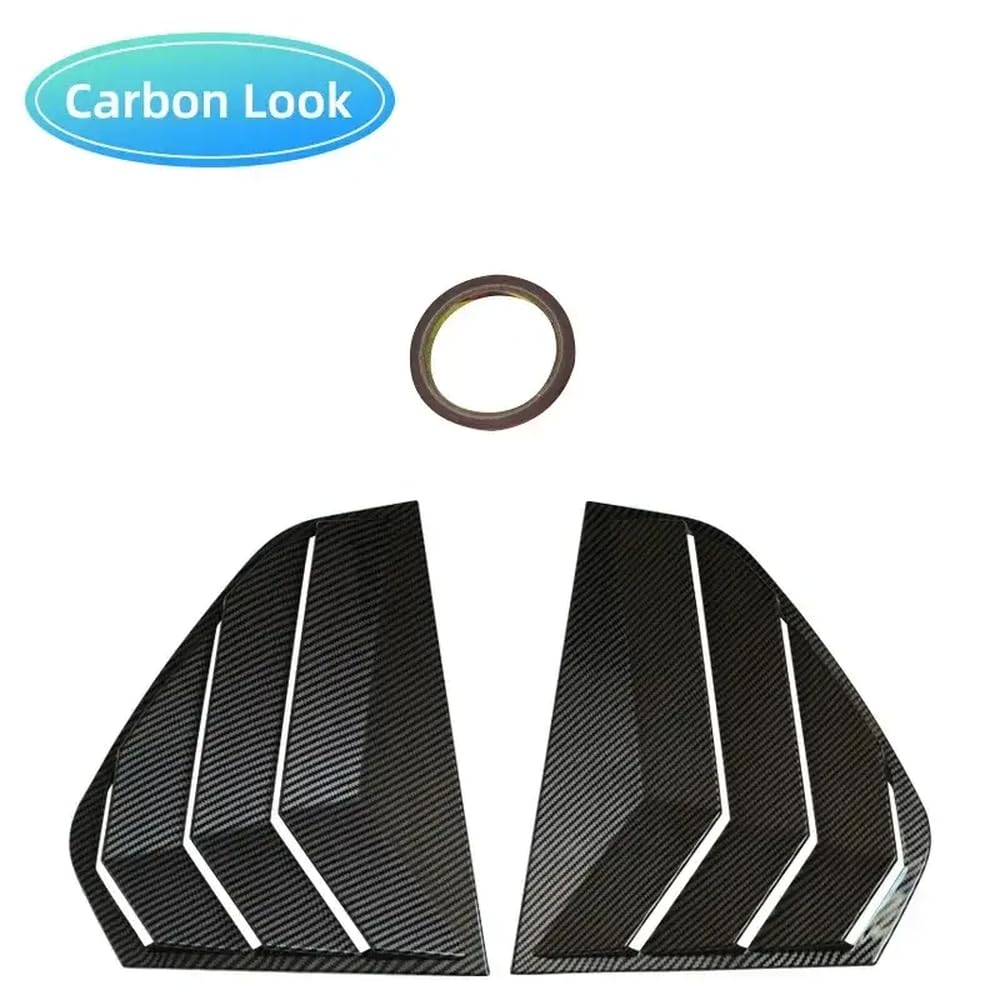 CAR Heckscheibenverschlussabdeckungsverkleidung für 8 mk8 2020 und später Fensterlehne Seitenlüftungsverkleidung Automatikzubehör(Carbon Look) von DIWUCXCA