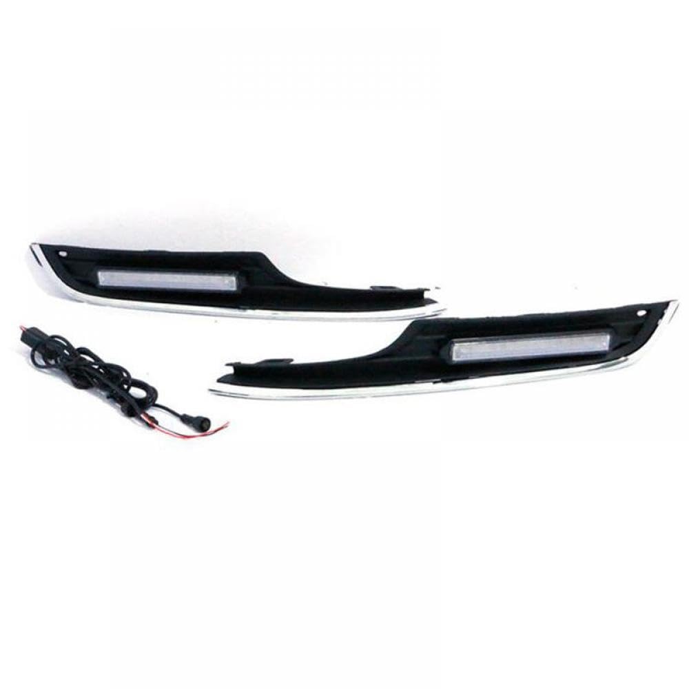 Daytime Running Light -kompatibel mit 7 2013 bis 2016 Autozubehör 12V DRL Nebel Lampenabdeckungssatz von 2(White and yellow) von DIWUCXCA