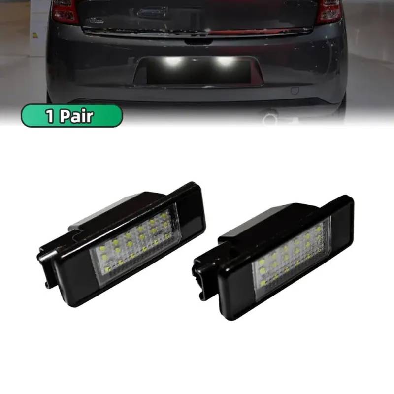 -Nummernschildleuchte -Lampe 106 207 307 308 406 407 508 und C3 C4 C5 C6 C8 18SMD 6000K Hellweiß von DIWUCXCA