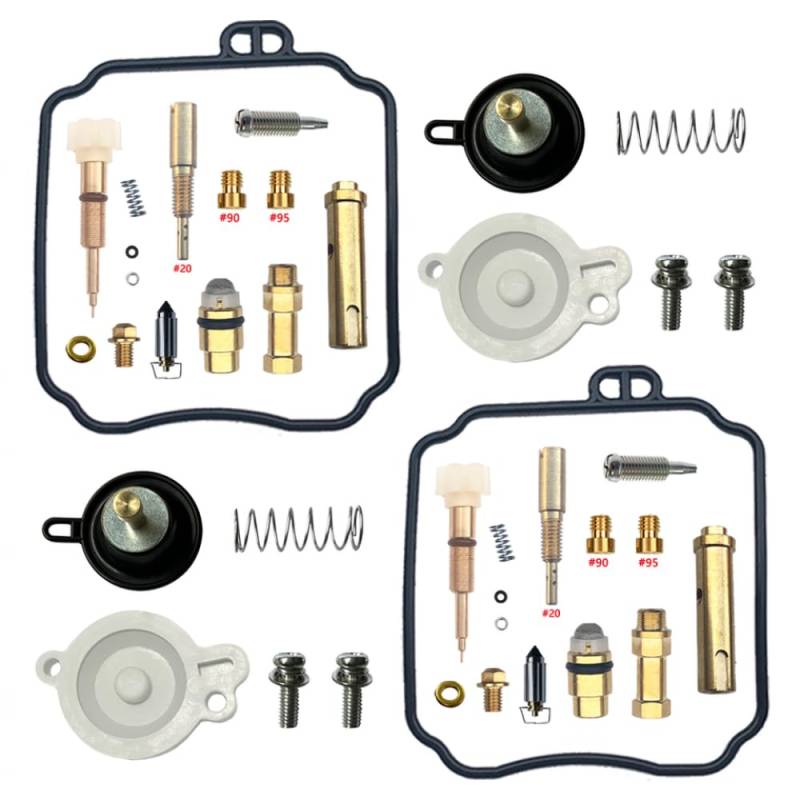 Universal Carburetor Reparaturkit für V-Dragstar XVS650 umfasst Schwimmermembran-Kliregrass-Drosselklappenschraubeteile Teile(2 Repair kit aircut) von DIWUCXCA