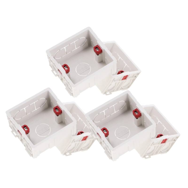 DIYEAH 6Er-Packung Sockelbox schalten vielseitig im Freien Wandsteckdosen Pflicht Auslauf Bezug grau Cord Hideaway Boden Steckdosenschutz Elektrik Cover einzeln PVC Weiß von DIYEAH